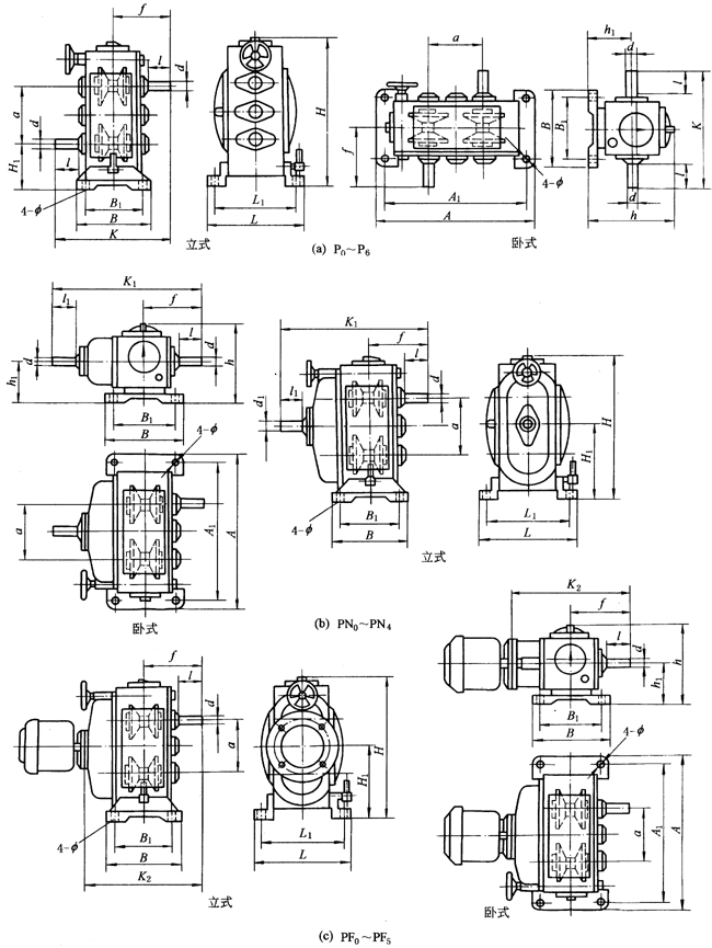 Pͳʽ޼ͼװߴ磨JB/T6952-1993