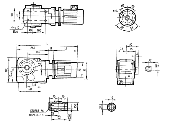 GKA47бֻ׶ּٵװṹͼߴ