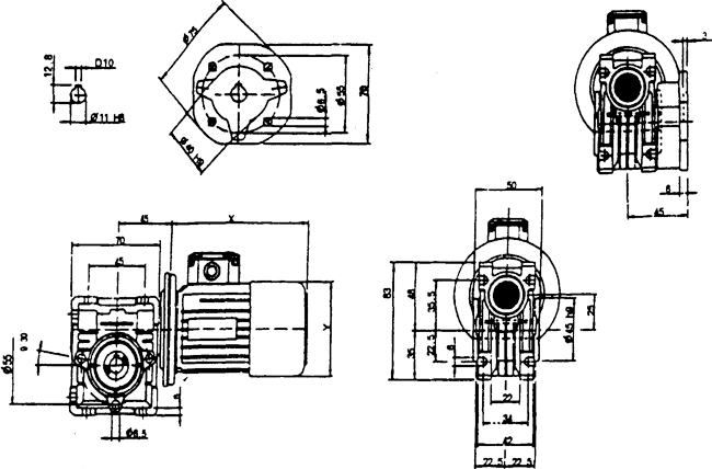 NMRV型蜗杆减速机(Q-JF 01-1999)