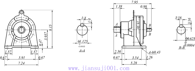 传仕600系列摆线针轮减速机单段双轴型减速机马达外形尺寸(TH607、TH608、TH609、TH610、TH611、TH612)