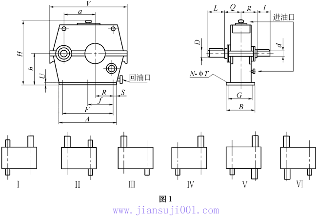 MBY400……系列边缘传动磨机减速器外形尺寸及装配形式