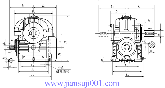 CW系列圆弧圆柱蜗杆减速机GB9147―88