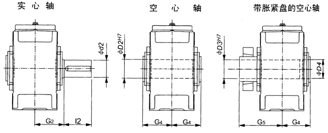 输出轴尺寸图表