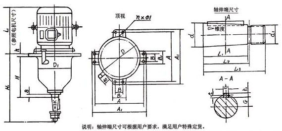 CFD132、CFD160、CFD200、CFD225、CFD250、低噪声型行星齿轮减速机安装尺寸