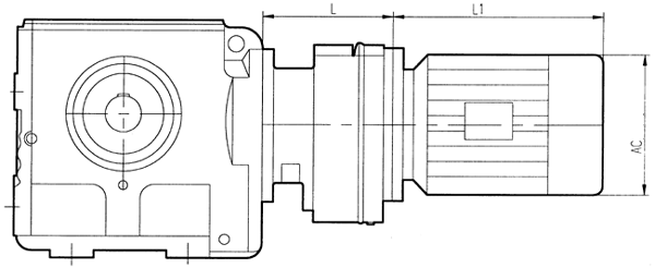 GS..R系列减速电机安装结构尺寸