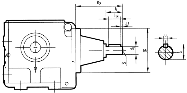GSSZ37-97系列减速电机安装结构尺寸