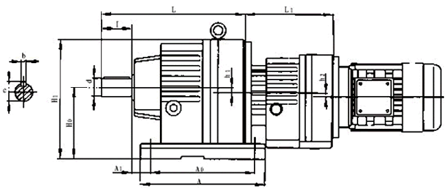 XR67 XR3.……系列斜齿轮硬齿面减速机安装尺寸
