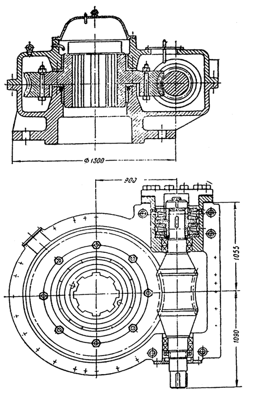 苏联球面蜗轮蜗杆减速器