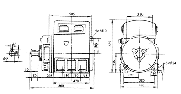 TZT型三相交流同步发电机概述及技术参数与外形尺寸24~120kW