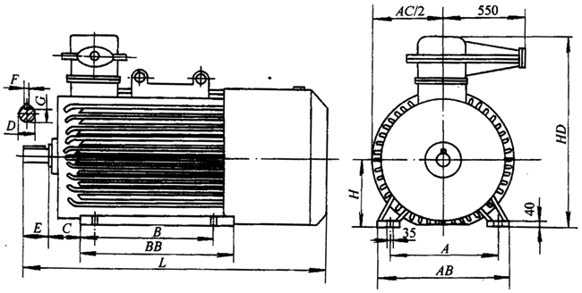 YBϵ͸ѹ첽綯γߴ磨6kV